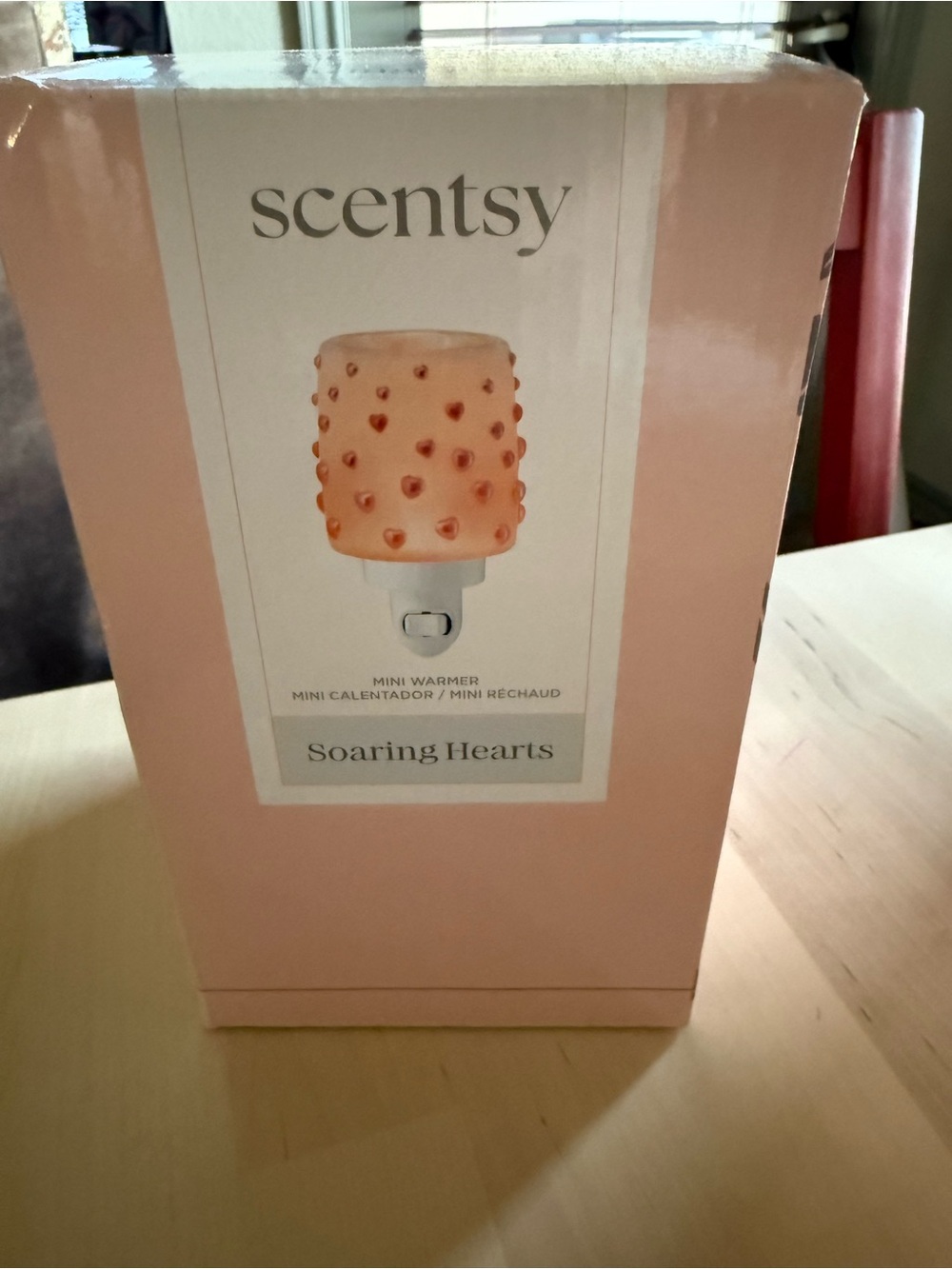 Scentsy Soaring Hearts Mini Warmer in Soft Pink NIB
